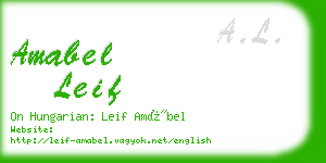 amabel leif business card